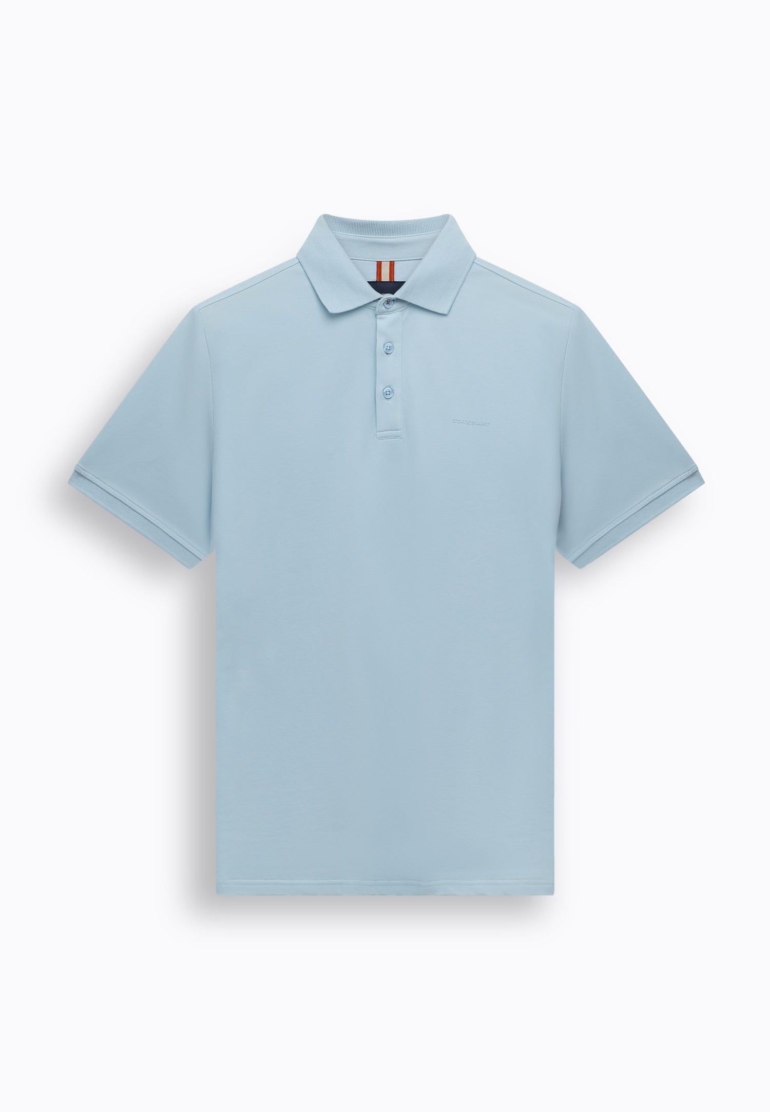 Polo piqué uni stretch - lichtblauw