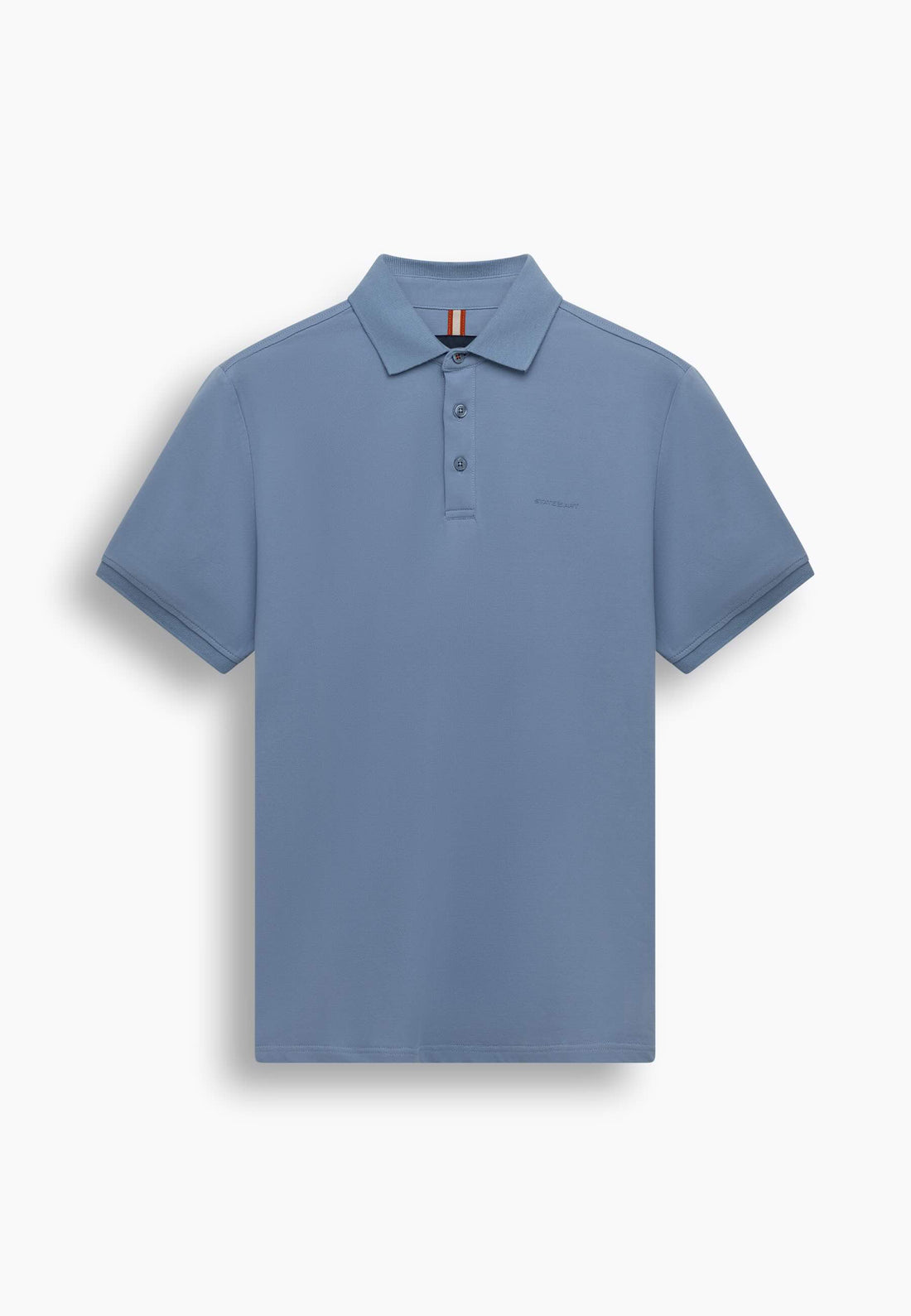 Polo piqué uni stretch - blauw