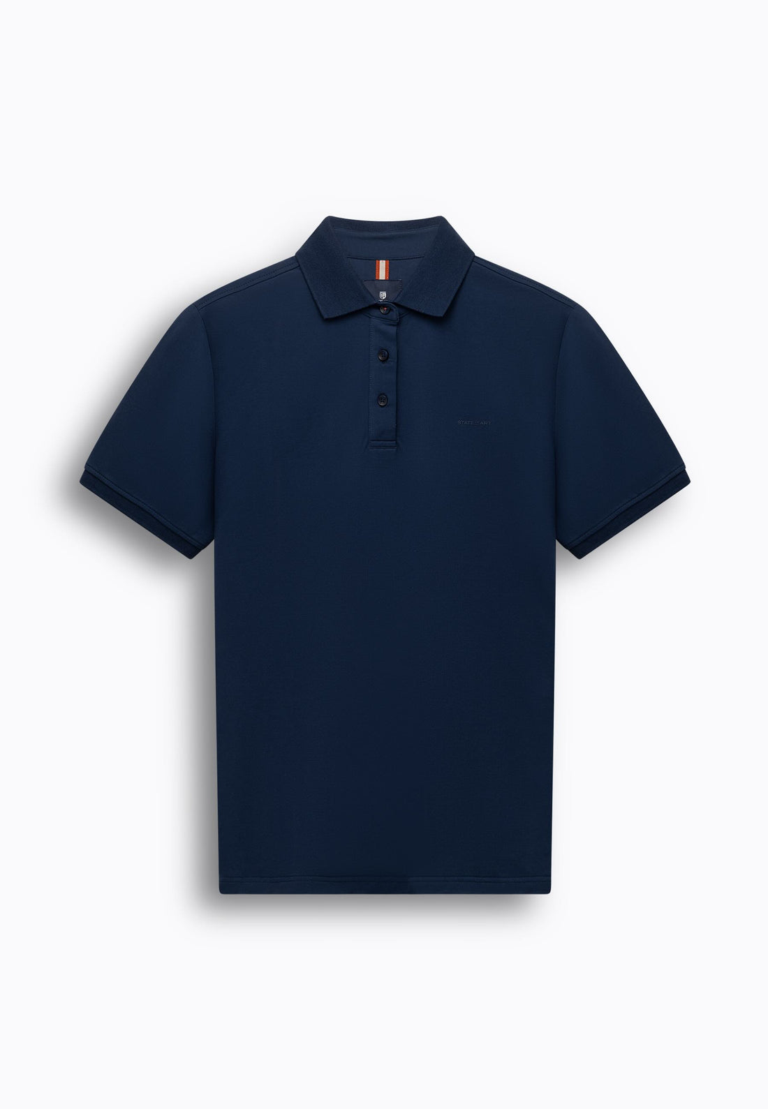 Polo piqué uni stretch - donkerblauw