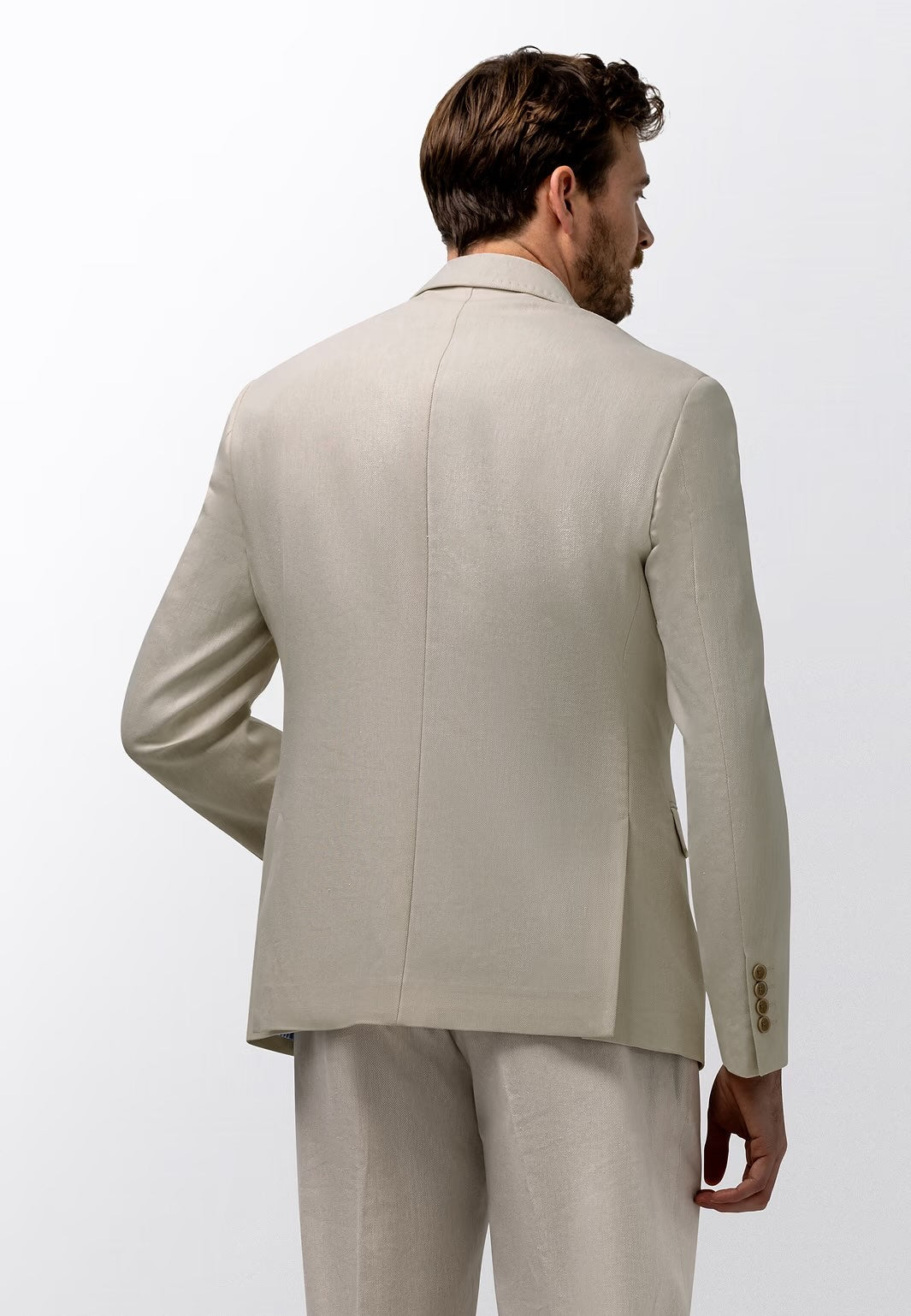 Colbert in linnenmix - beige