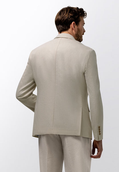 Colbert in linnenmix - beige