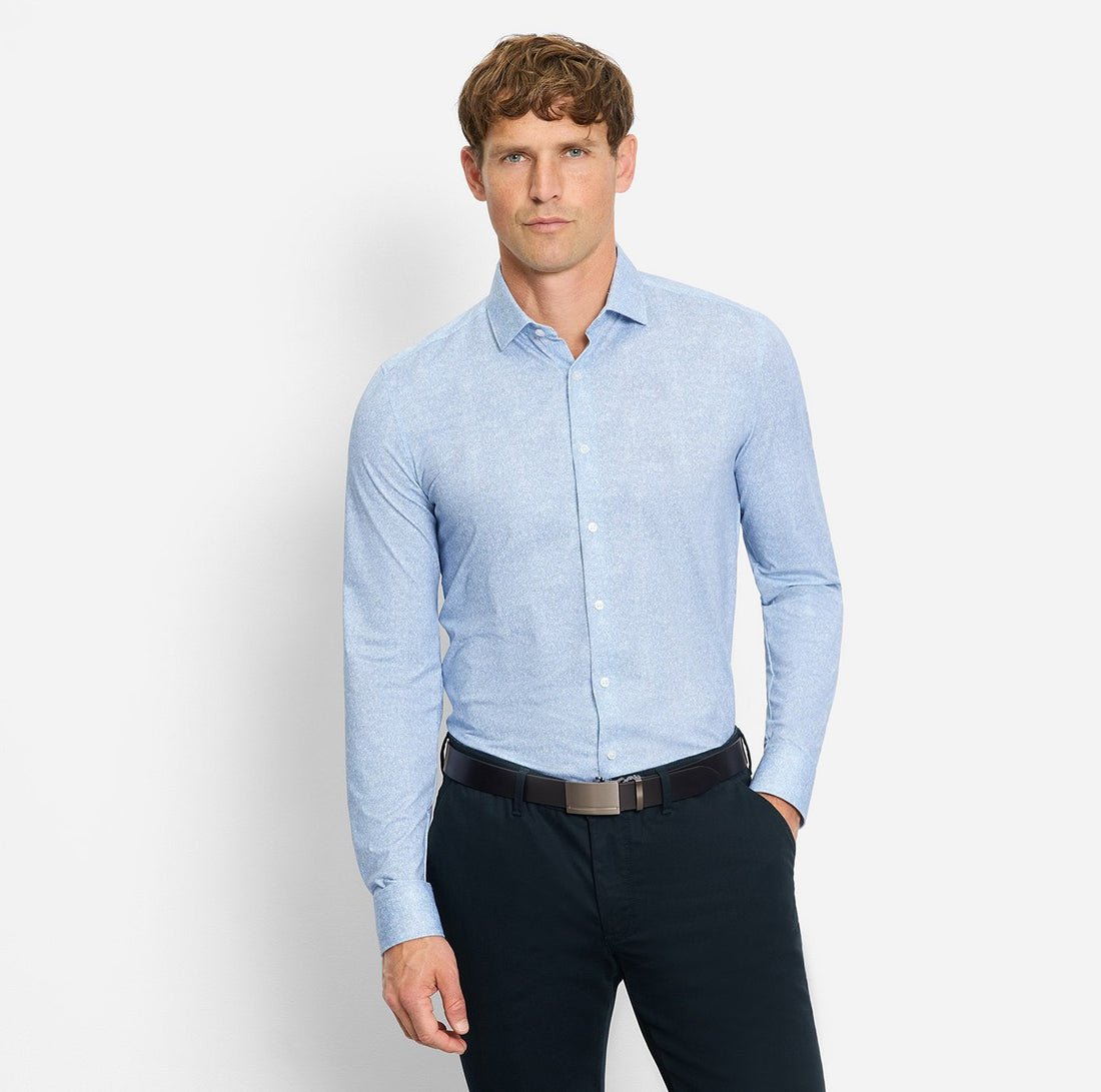 Overhemd Body Fit Level Five flex jersey - lichtblauw