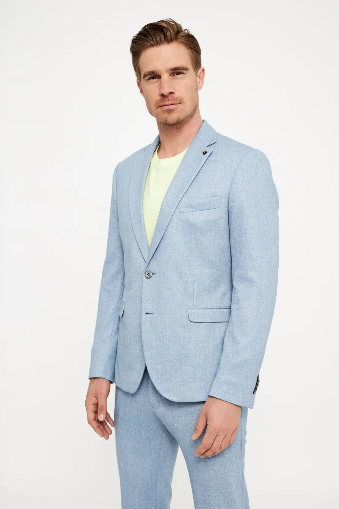 Colbert jersey DiNick - lichtblauw