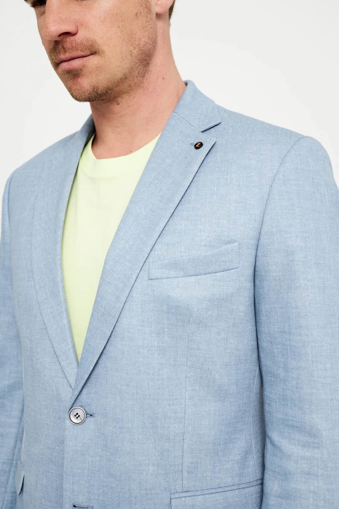 Colbert jersey DiNick - lichtblauw
