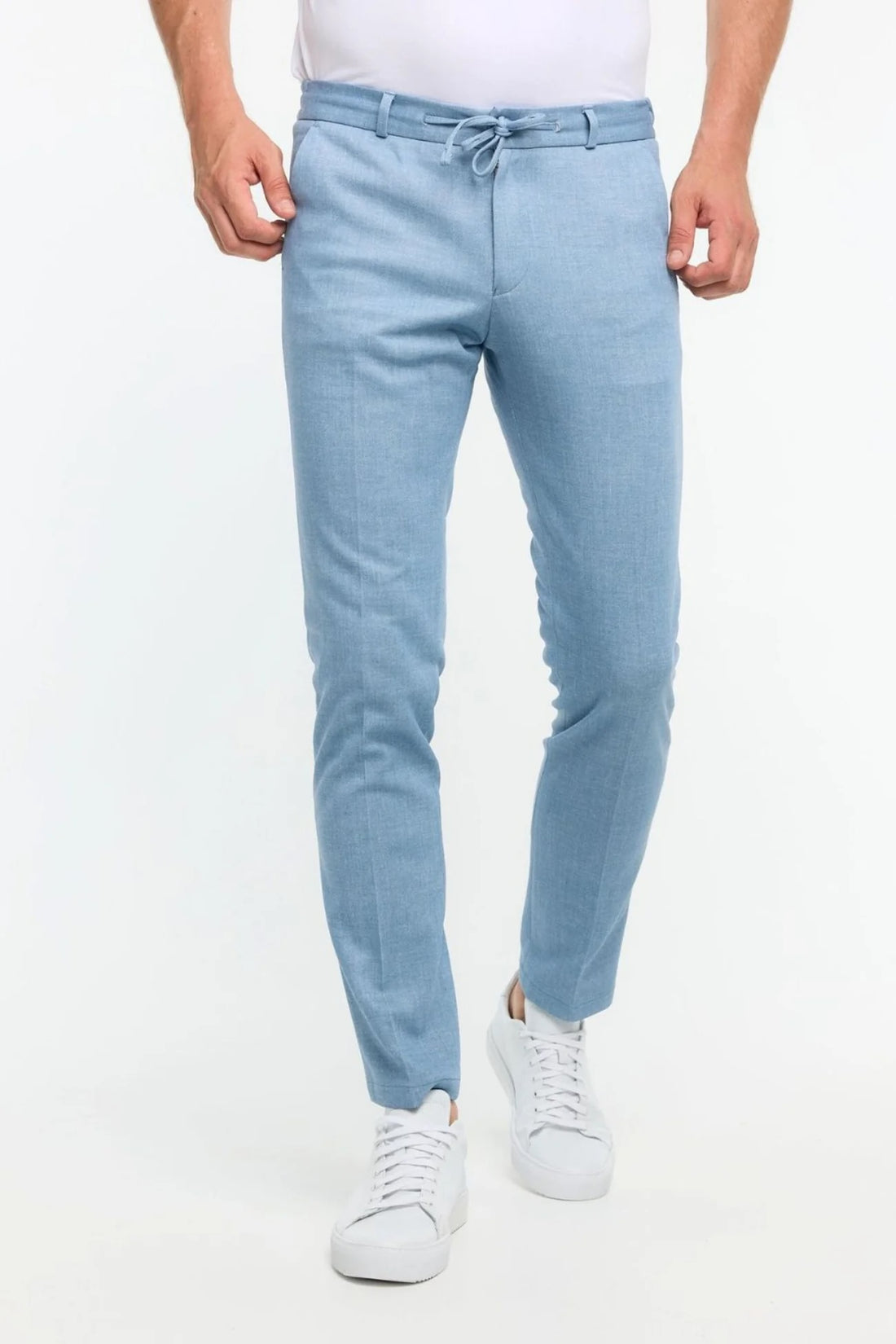Chino jersey DiSpartaflexSE - lichtblauw
