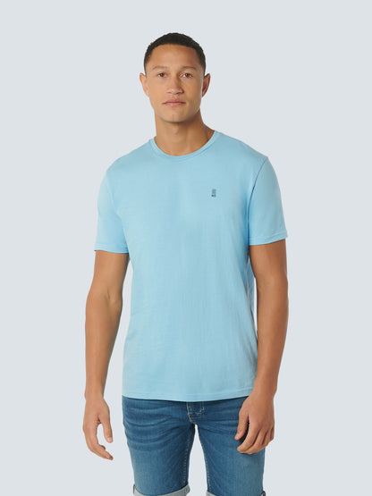 T shirt korte mouw - aquablauw