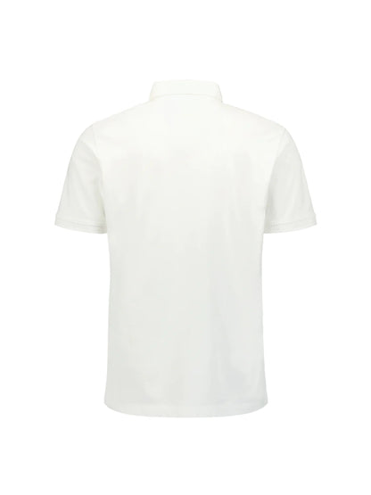 Polo pique garment dyed - wit