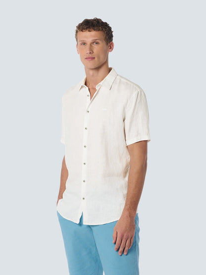 Overhemd korte mouw linnen - wit