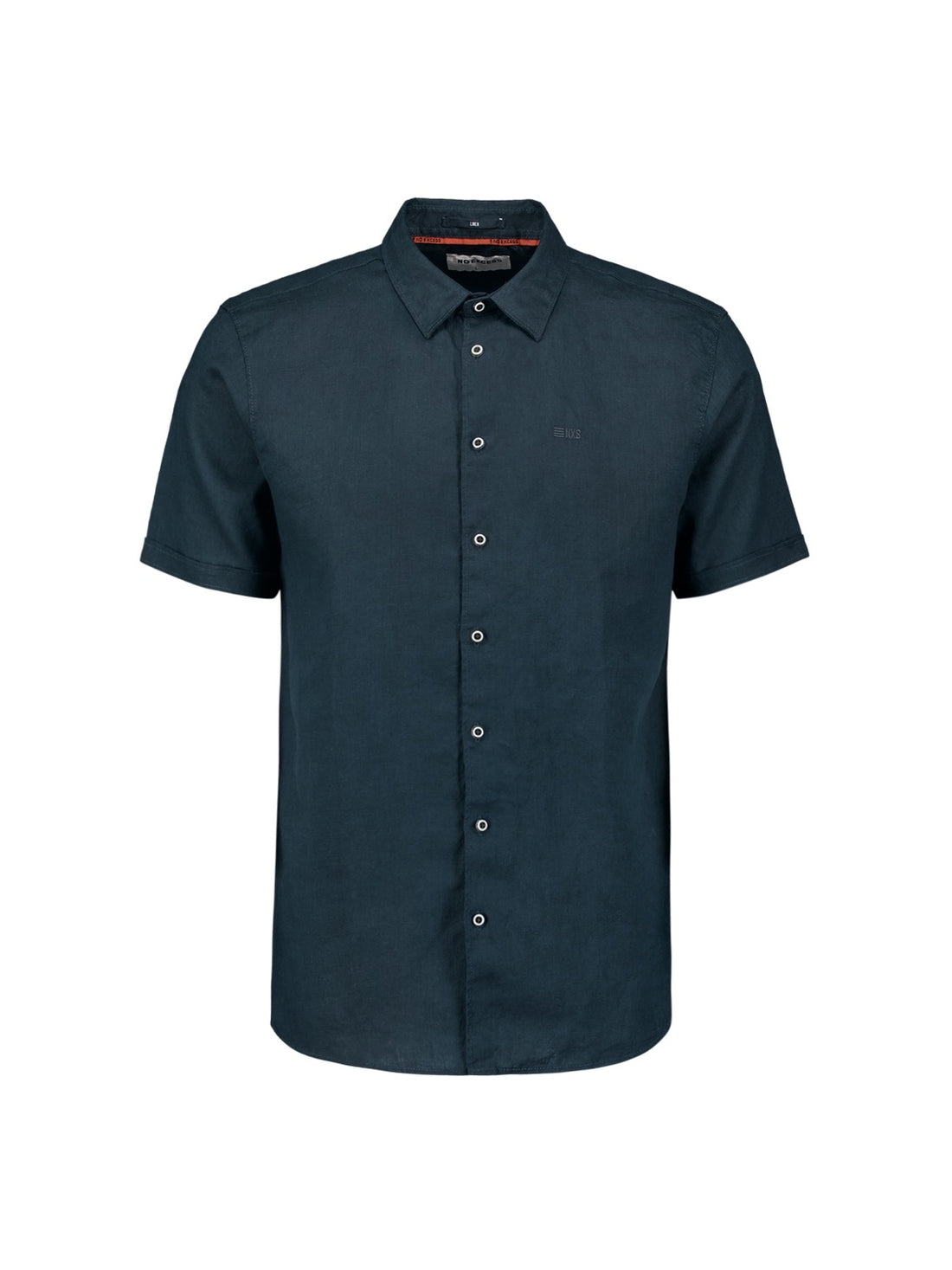 Overhemd korte mouw linnen - donkerblauw