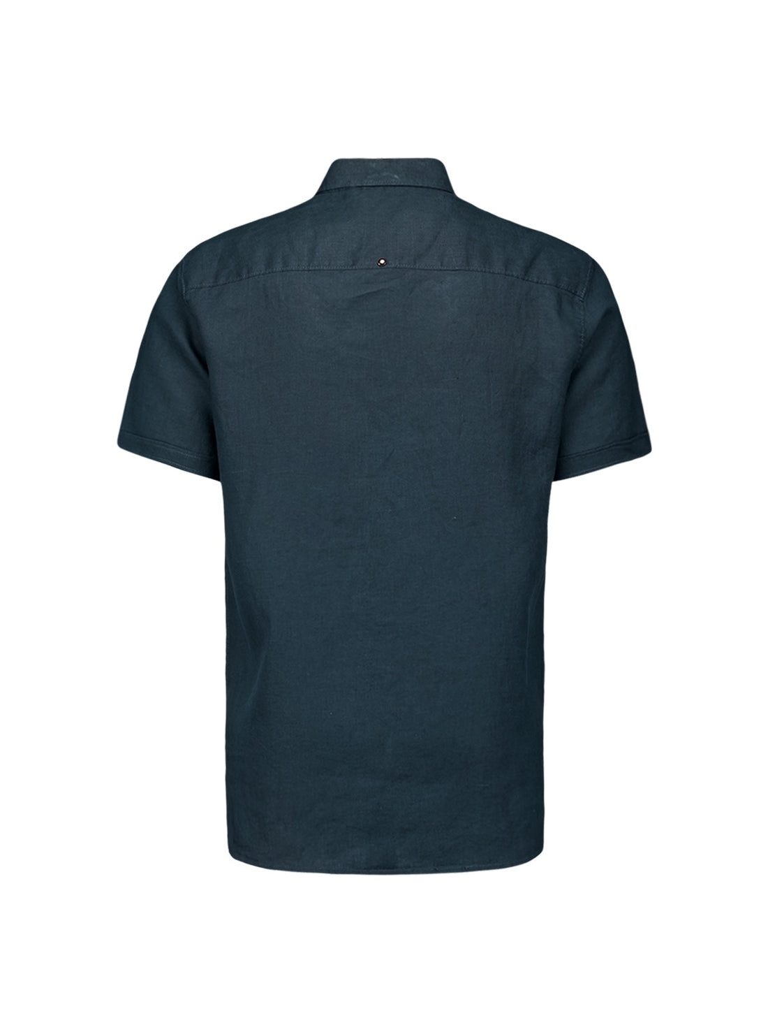 Overhemd korte mouw linnen - donkerblauw
