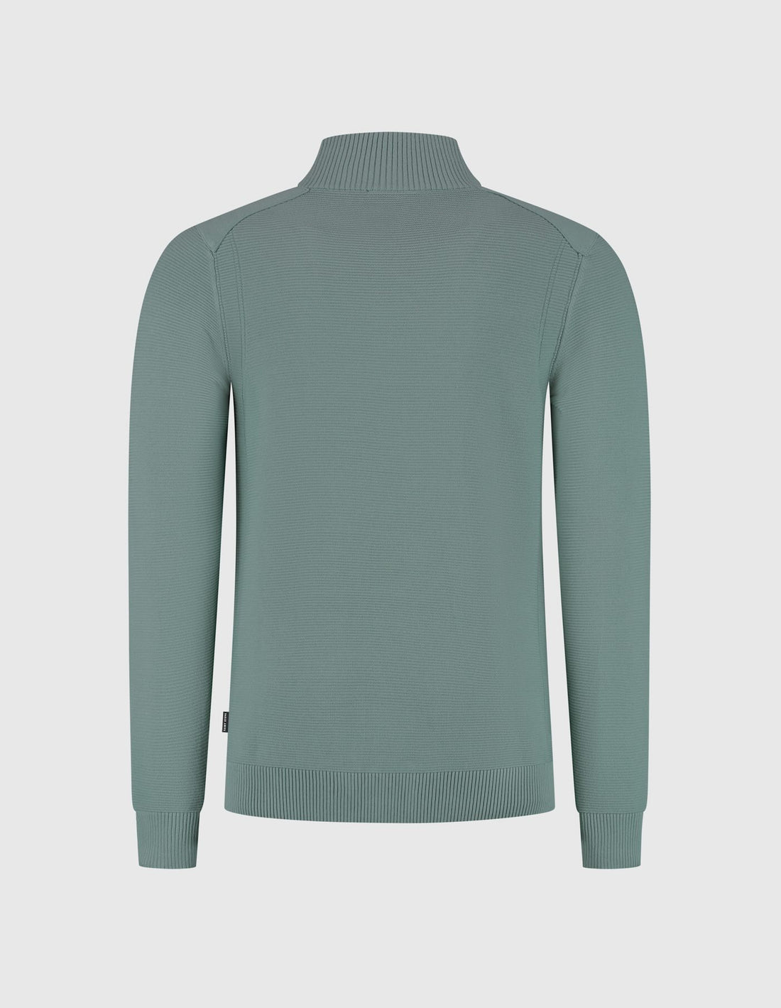 Trui HELMUT-S met rits en knopen - groen