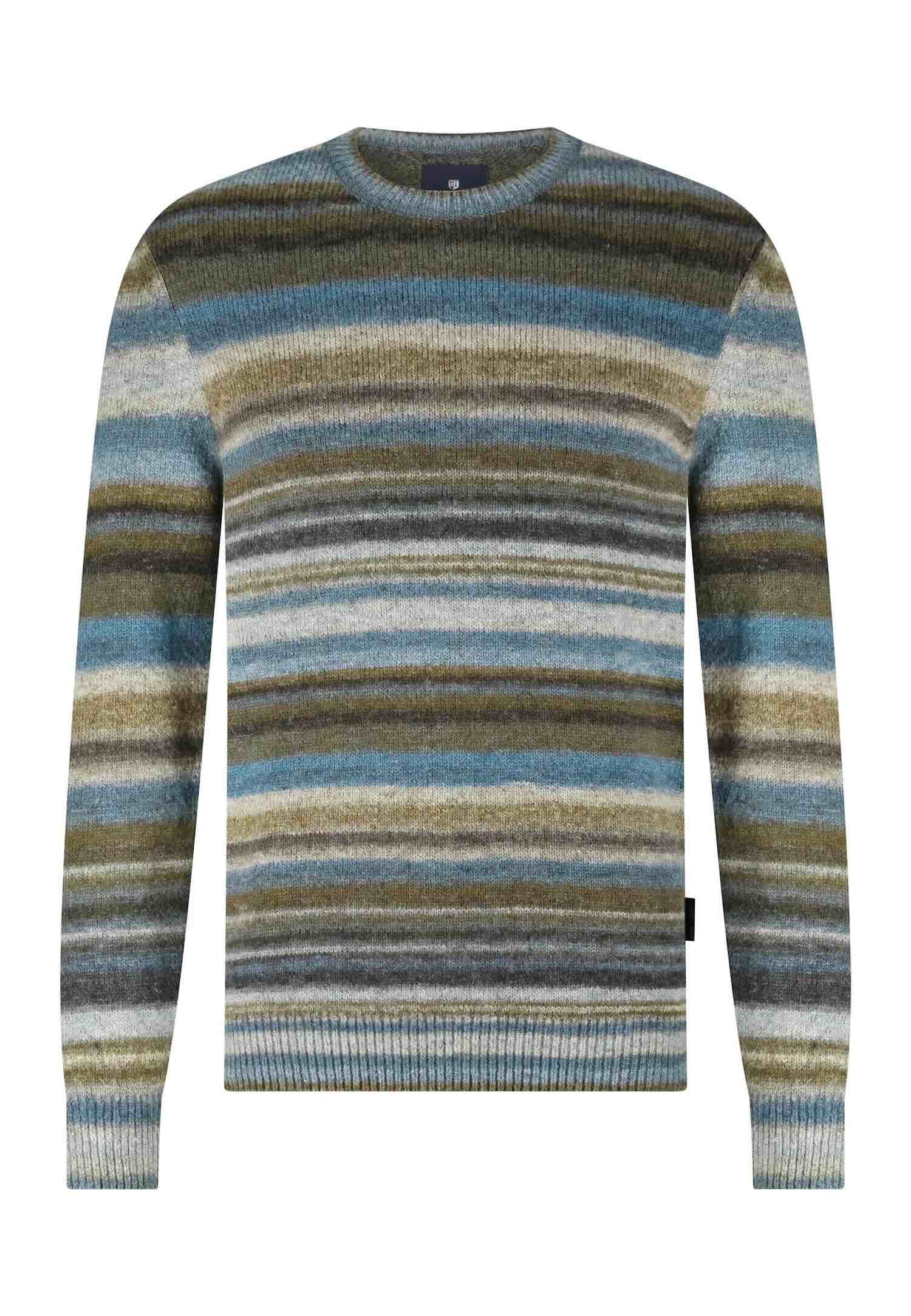Trui gestreept - blauw/beige/bruin