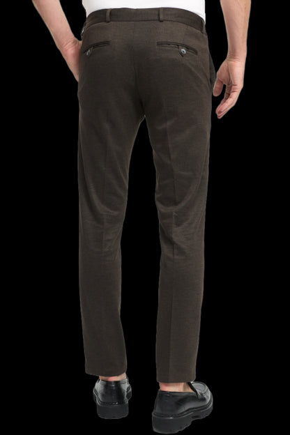 Chino jersey DiSpartaflexSE - bruin