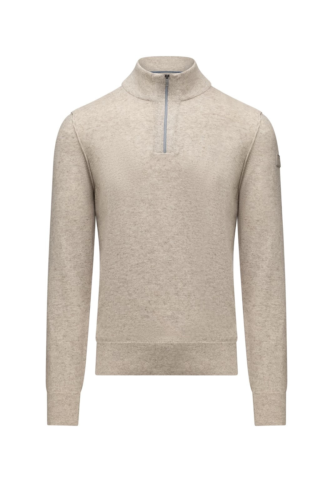 Trui met rits - beige