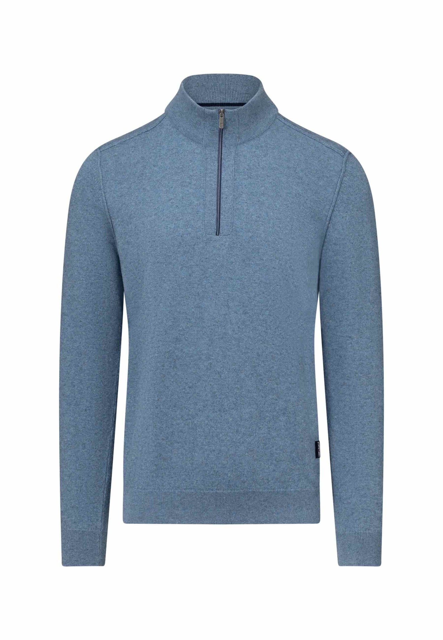 Trui met rits - grijsblauw