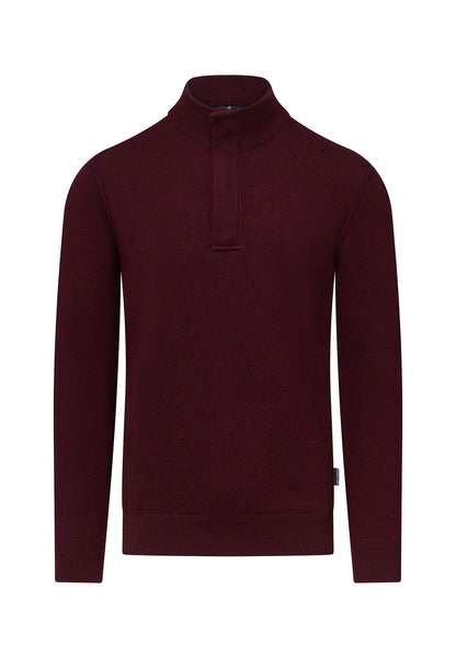 Trui met rits - bordeauxrood