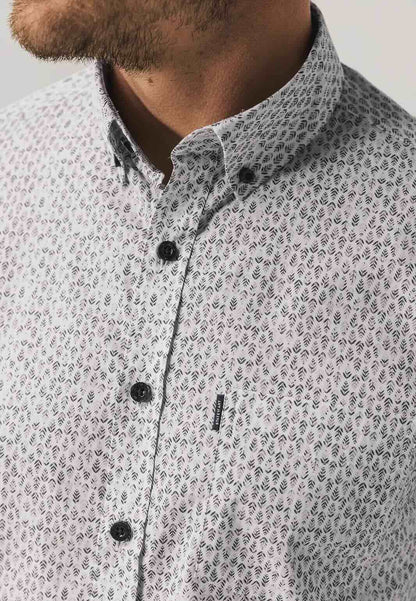 Overhemd botanischeprint - wit