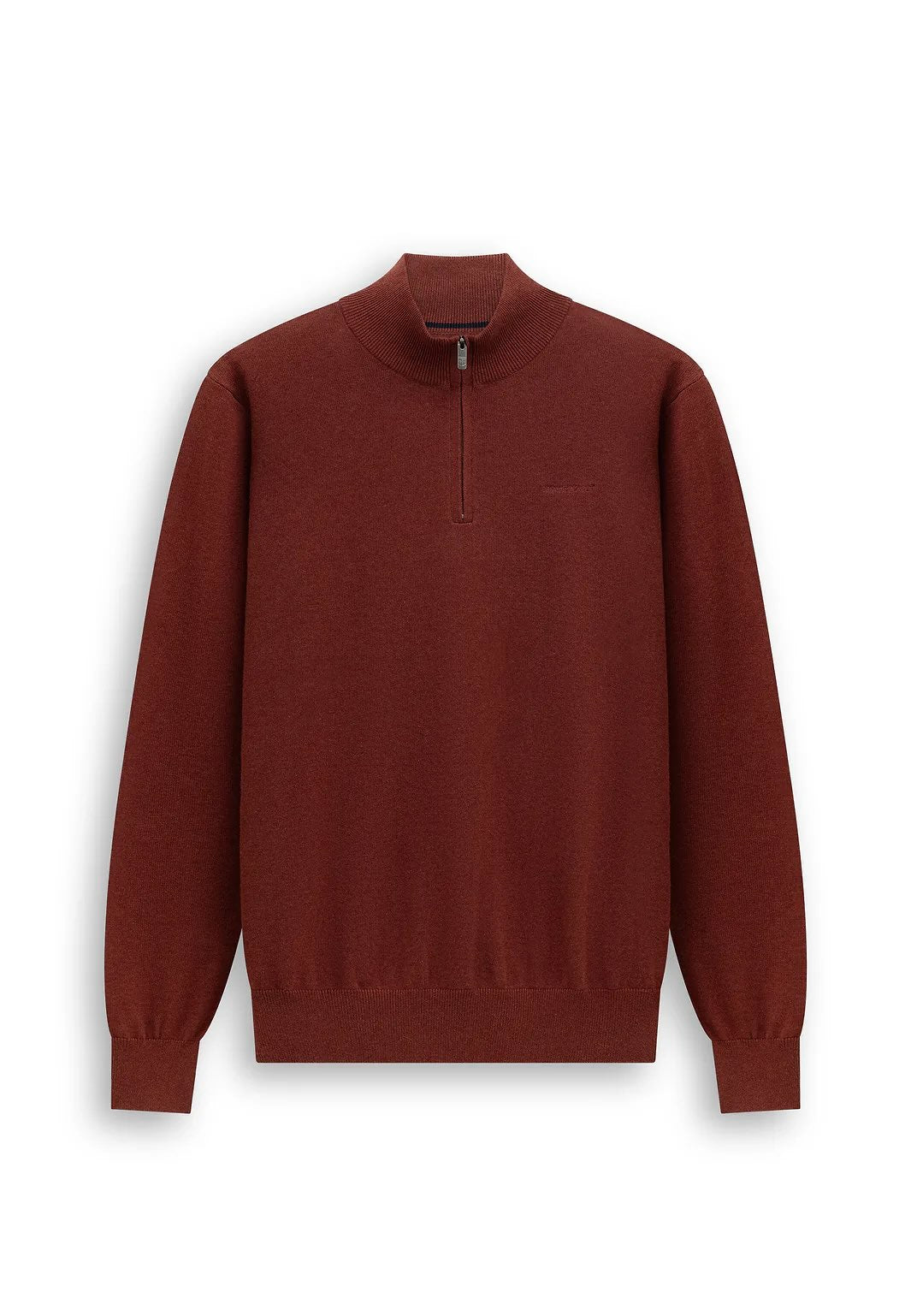 Trui met halve rits - rood