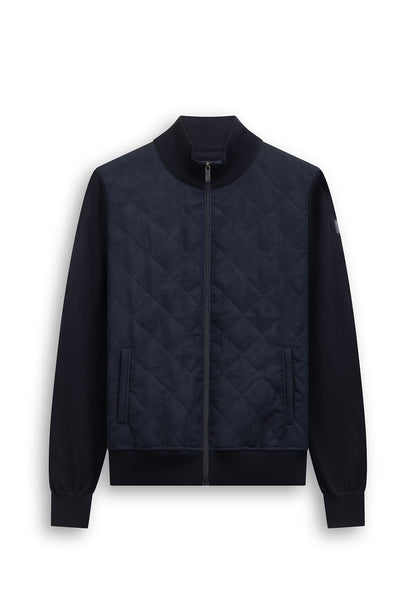 Vest voorzijde doorgestikt - blauw