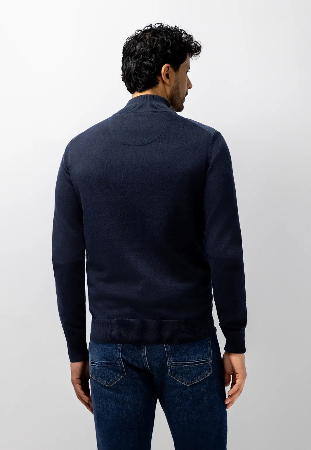 Vest voorzijde doorgestikt - blauw