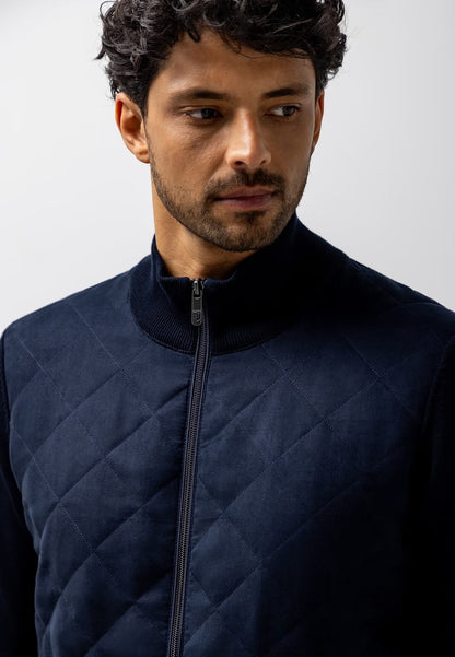 Vest voorzijde doorgestikt - blauw