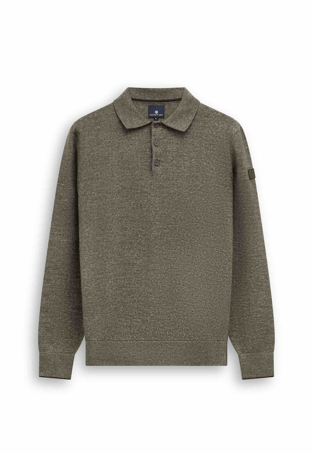 Trui polokraag met knopen - bruin