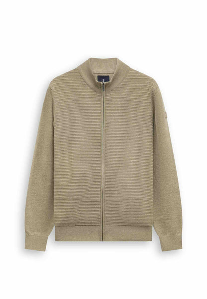 Vest met structuurpatroon - taupe