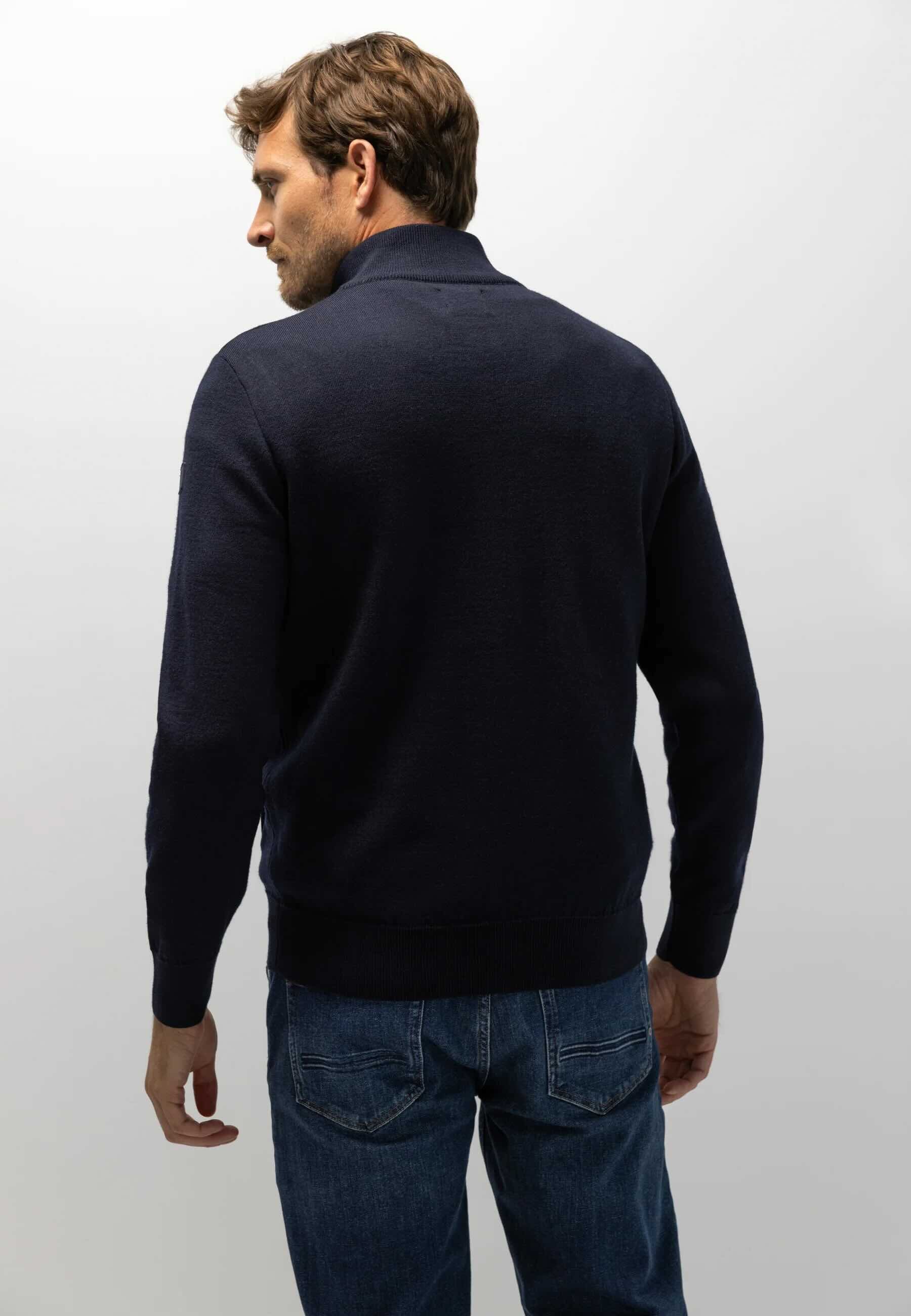 Vest wolmix - blauw