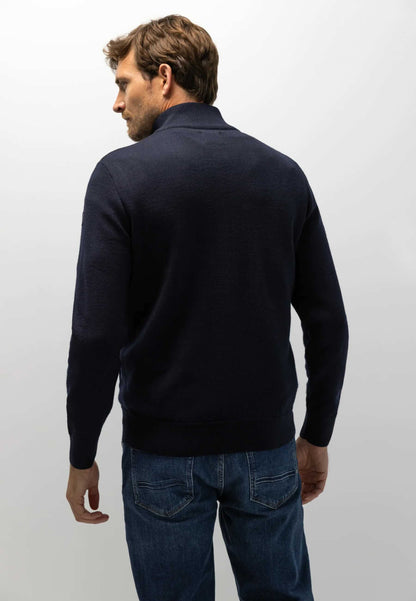 Vest wolmix - blauw