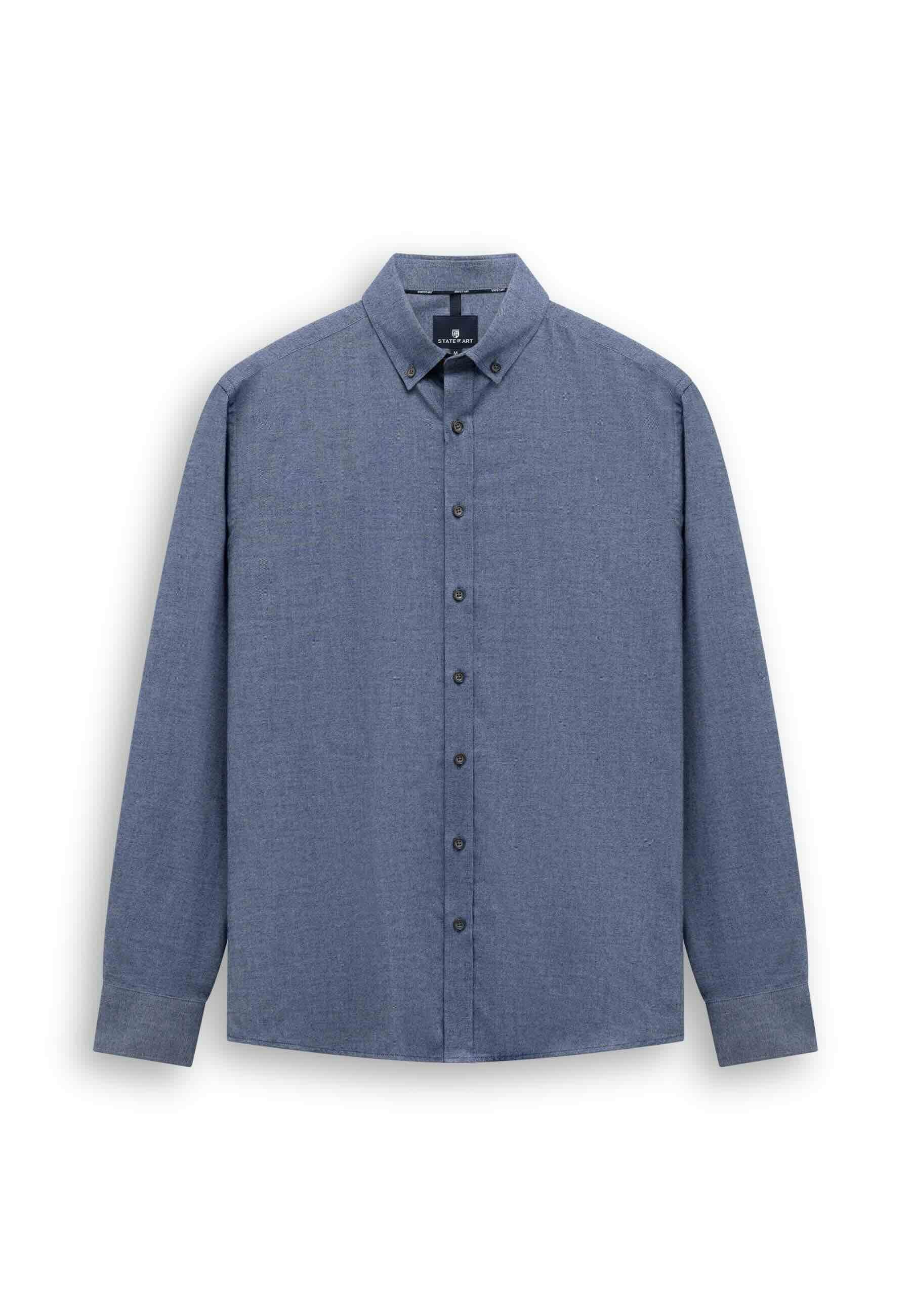 Overhemd twill - blauw