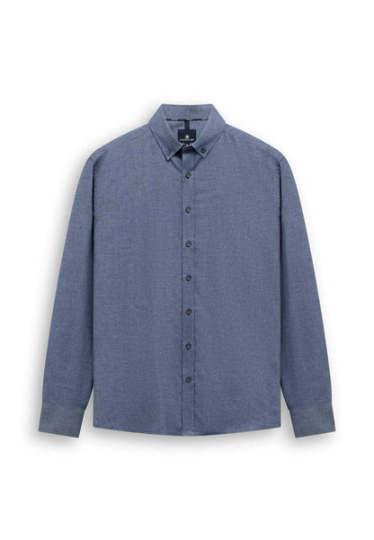 Overhemd twill - blauw