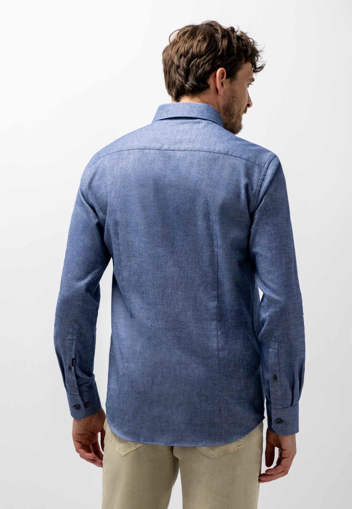 Overhemd twill - blauw