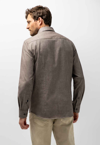 Overhemd twill - taupe / beige