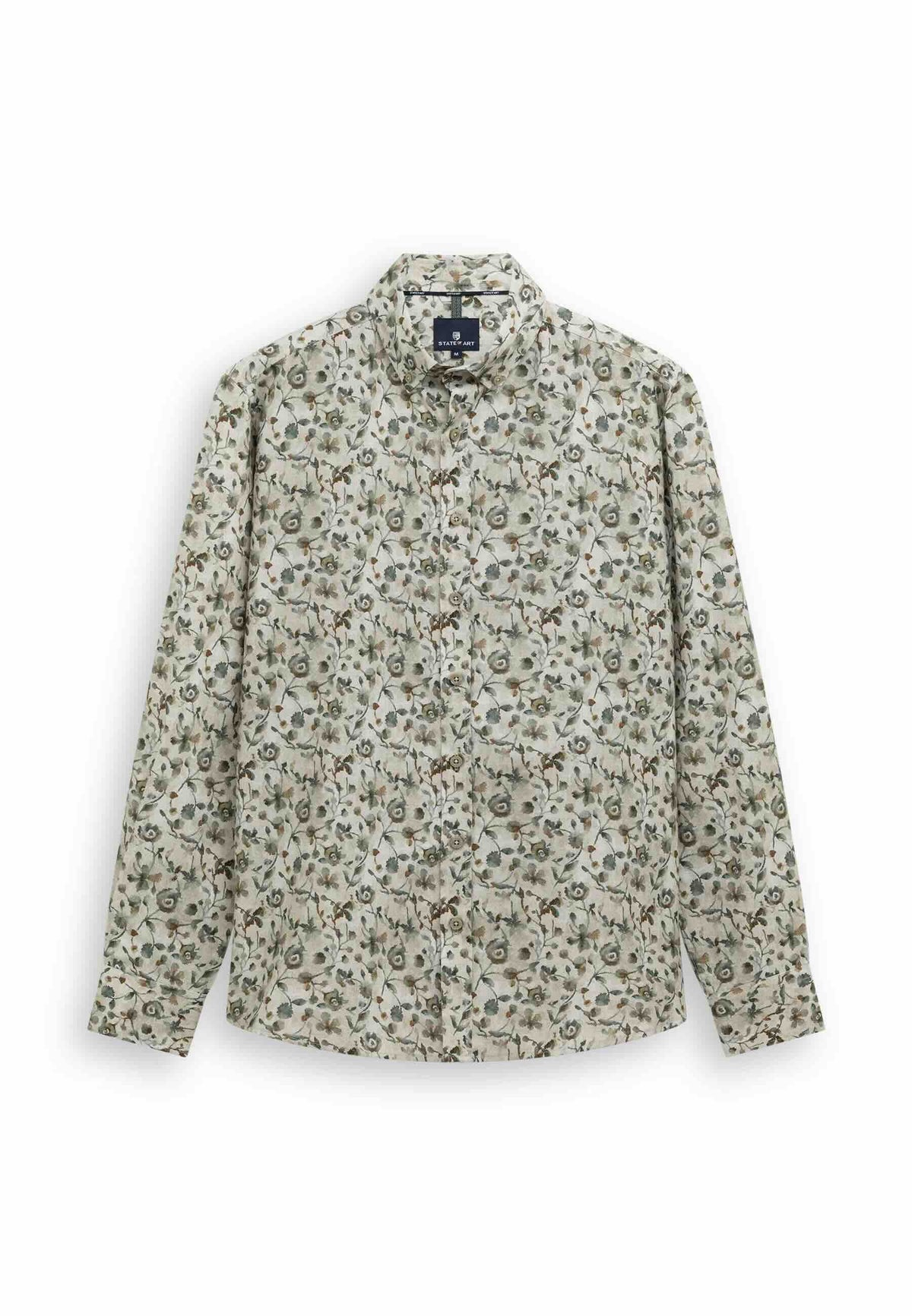 Overhemd twill - goen/beige
