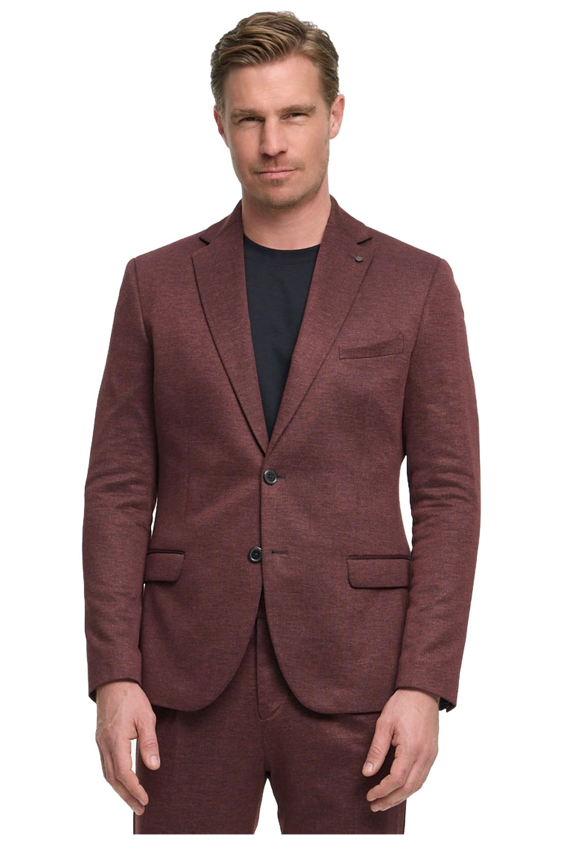 Chino jersey DiSpartaflexSE - donker bordeauxrood