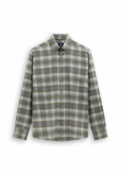 Overhemd geruit- groen / beige / bruin
