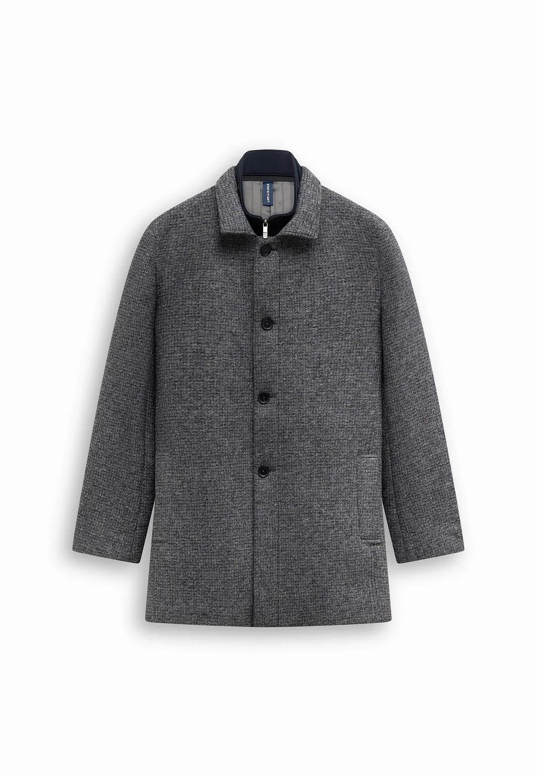 Jas geruite mantel - middengrijs