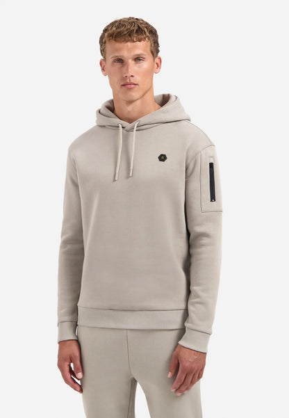 Sweater met capuchon - beige grijs