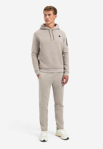 Sweater met capuchon - beige grijs