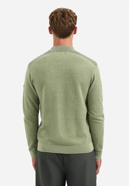 Trui met halve rits - groen