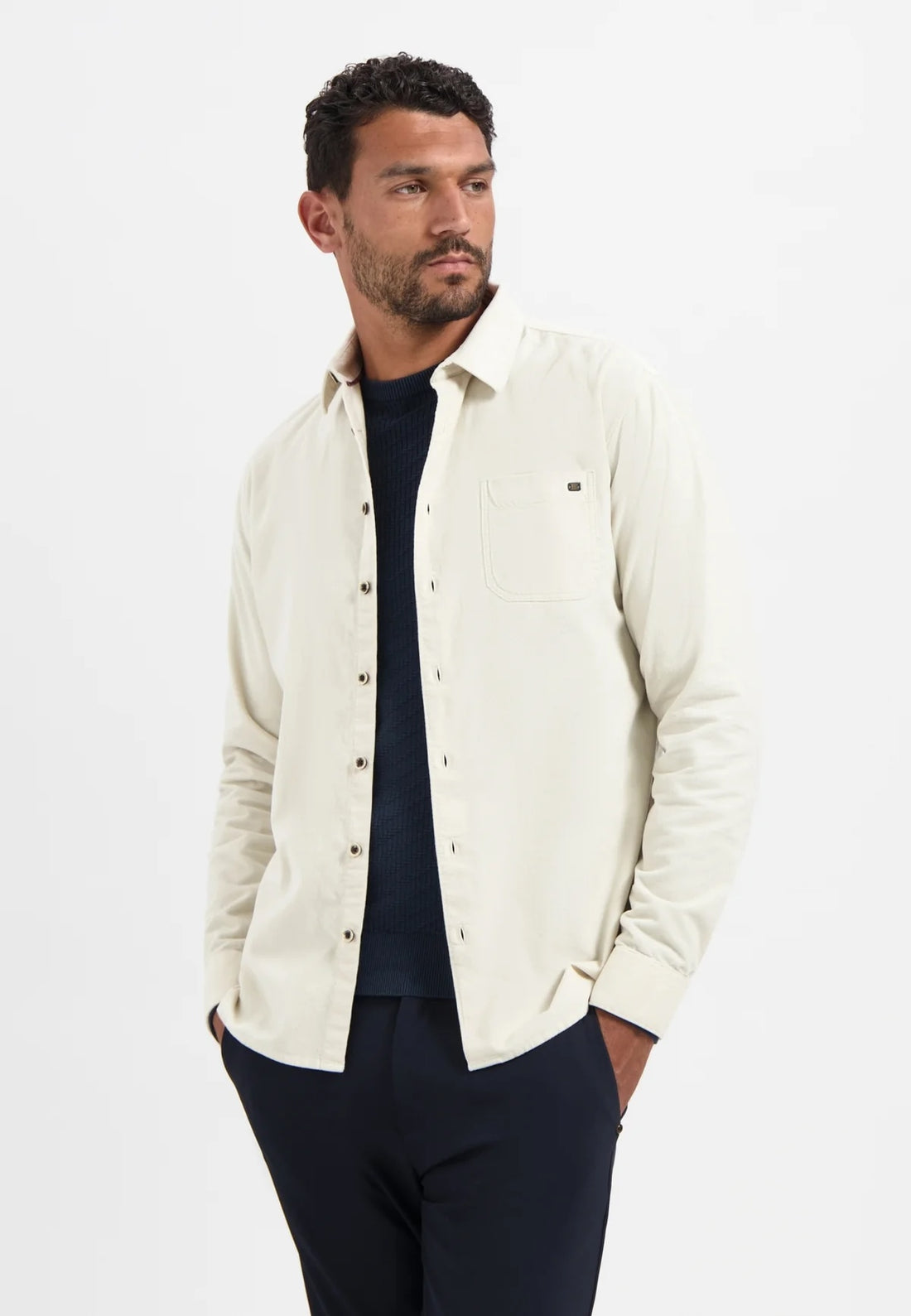 Overhemd visgraat  - beige