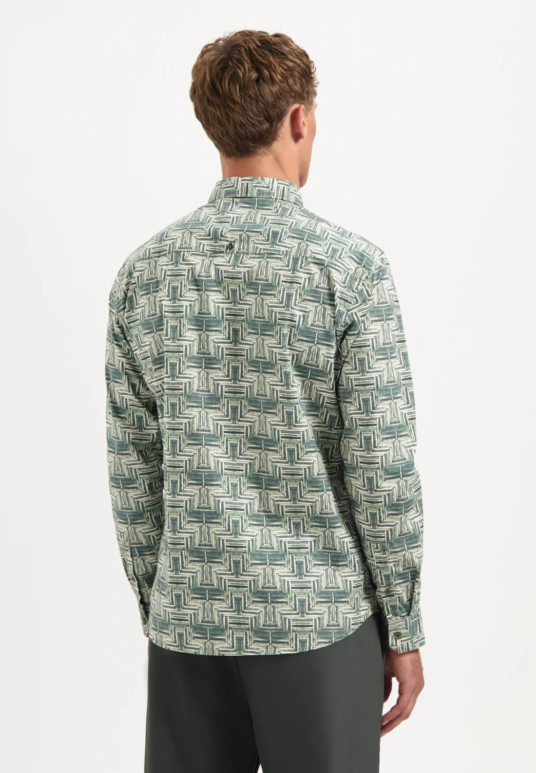 Overhemd met all-over print - groen