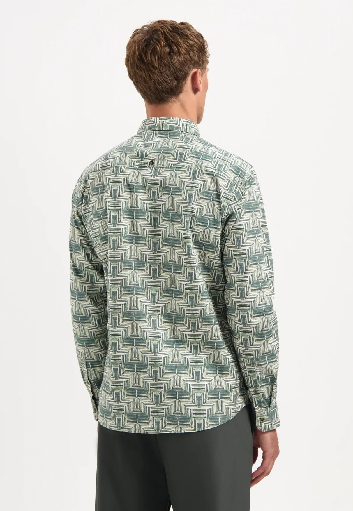 Overhemd met all-over print - groen