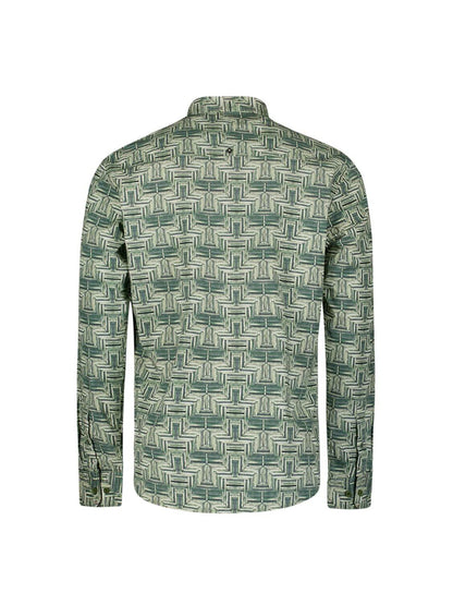 Overhemd met all-over print - groen