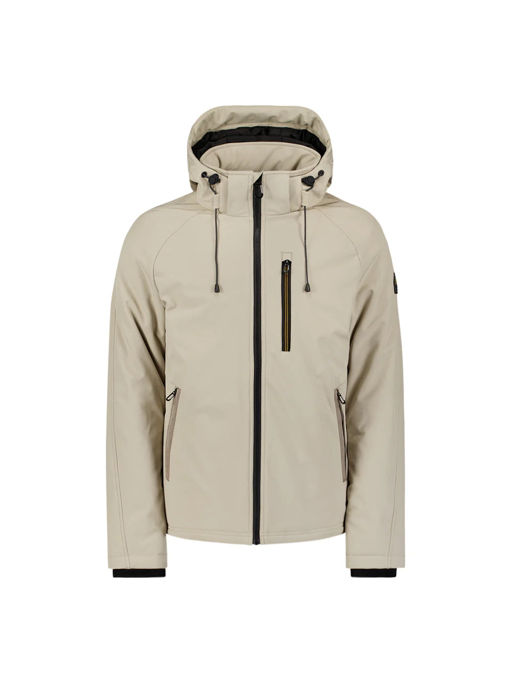 Jack softshell met afneembare capuchon- beige