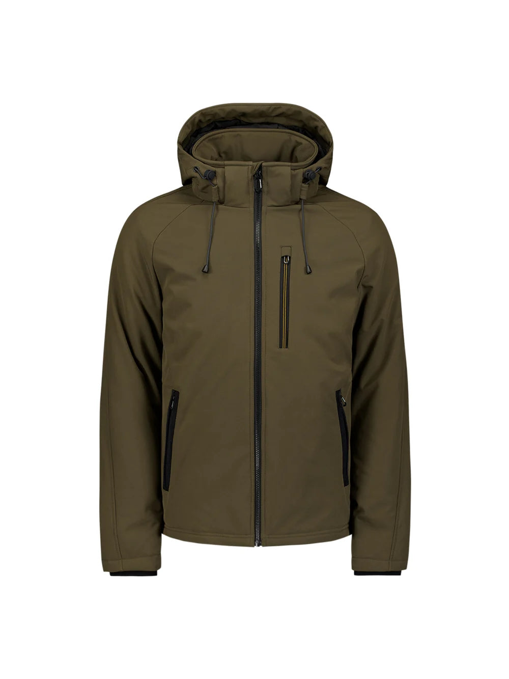 Jack softshell met afneembare capuchon- khaki