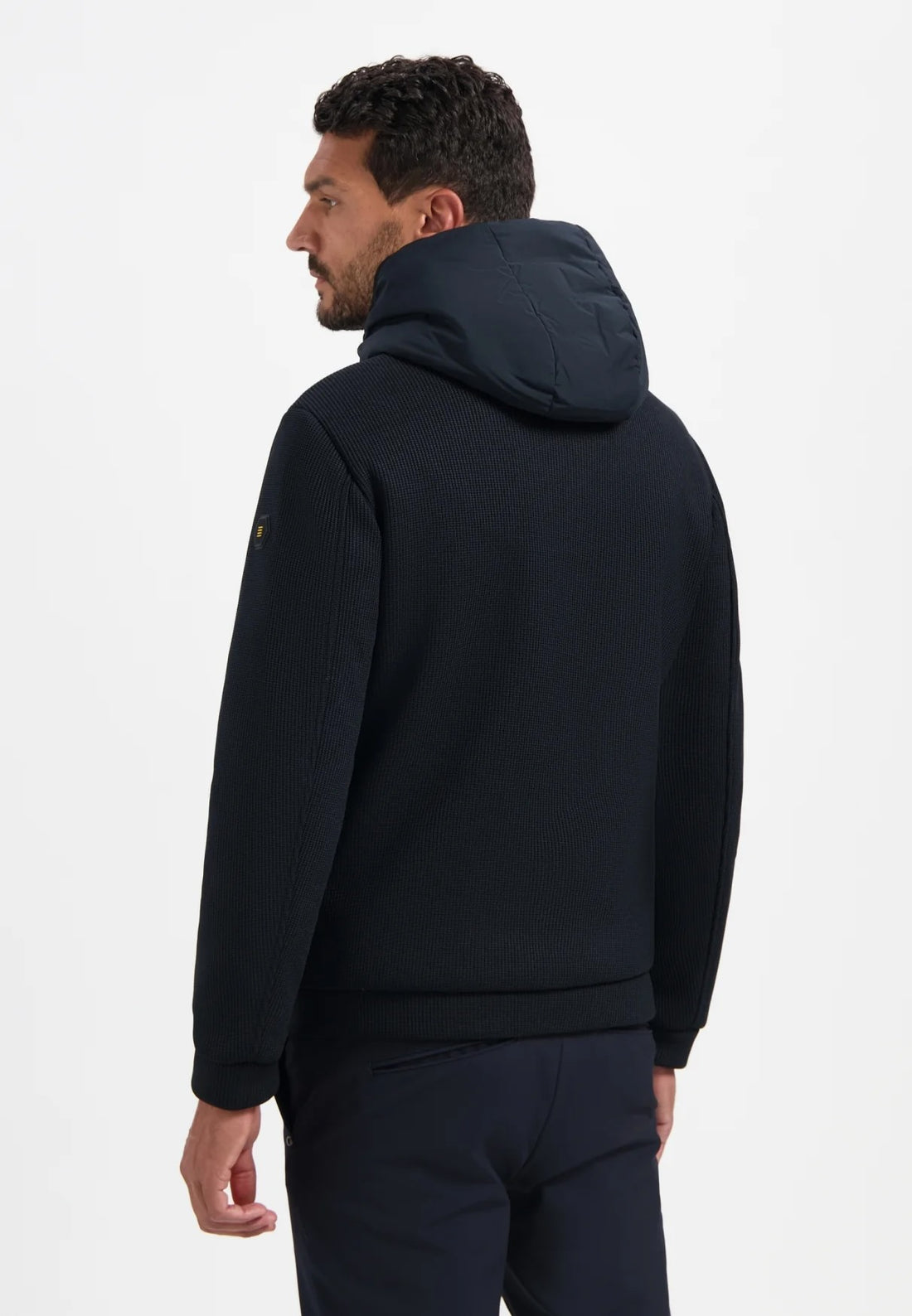 Jack met gebreide mouw - donkerblauw