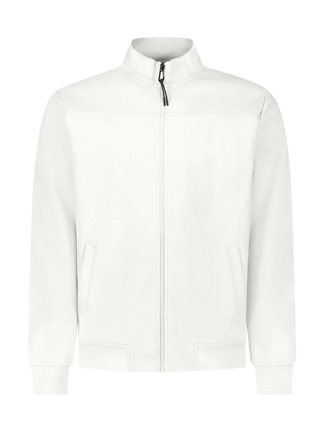 Vest sweat met rits - lichtbeige