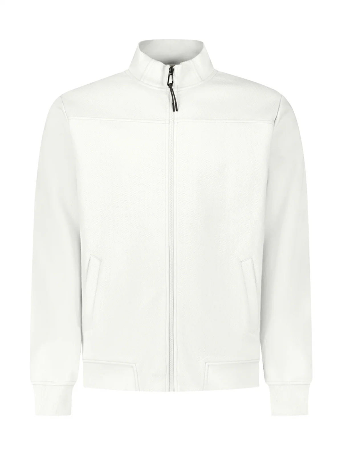 Vest sweat met rits - lichtbeige