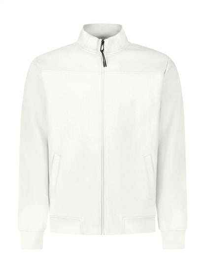 Vest sweat met rits - lichtbeige